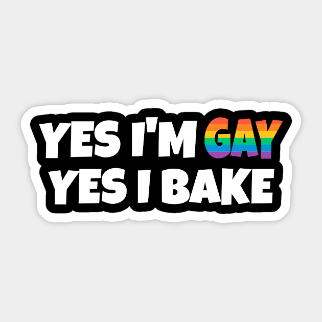 Gay Bake Sticker by FunnyStylesShop